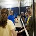 Volleyball coach Alex Perrin talks to the team during practice on Monday. Daniel Brenner I AnnArbor.com